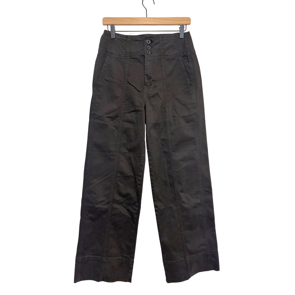 Pilcro and the Letterpress The Seamed Flare Pants High Rise Wide Leg Pants Sz 26 - Picture 3 of 8